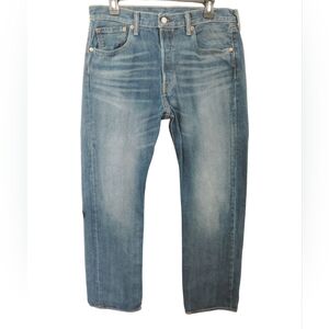 Levi's 501 Button‎ Fly Denim Blue Jeans Sz 34